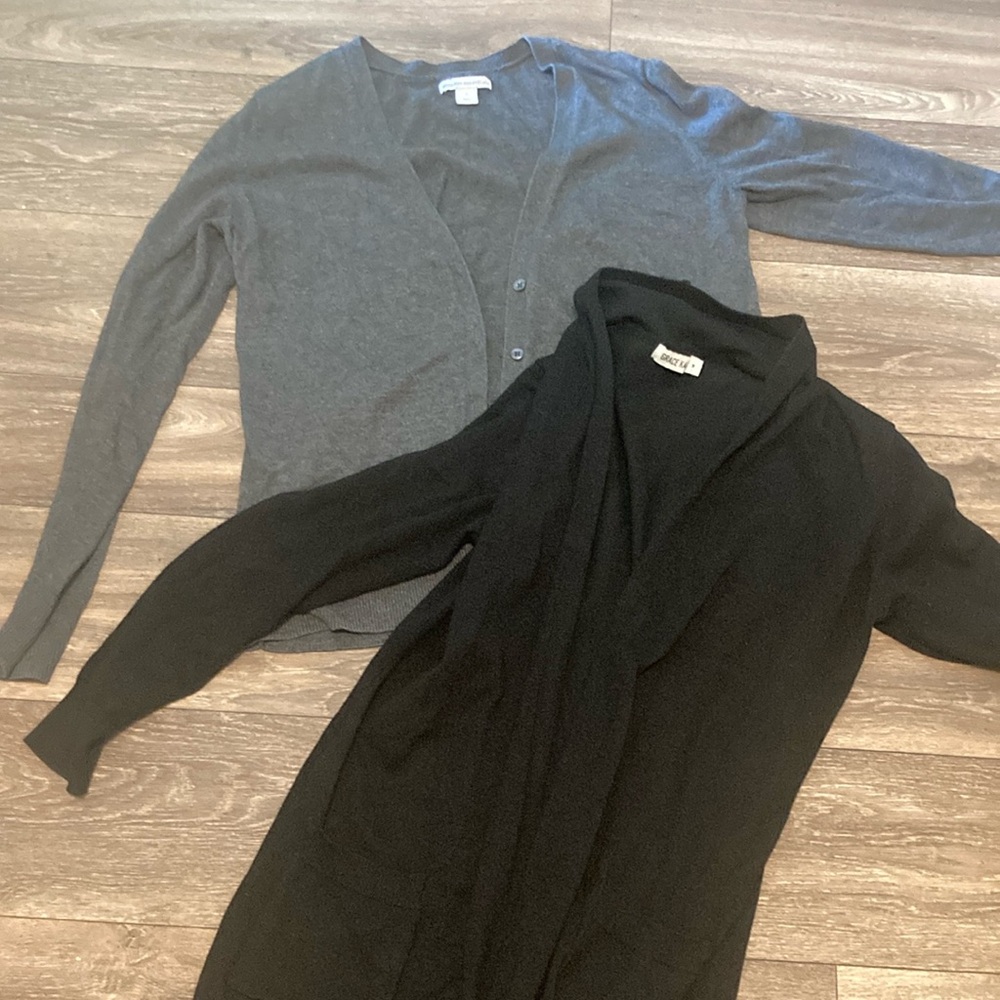 Women's Gray and Black Cardigan Sweaters Amazon essentials & Grace Karin